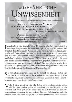 Eine gefährliche Unwissenheit von Wilms,  Walter