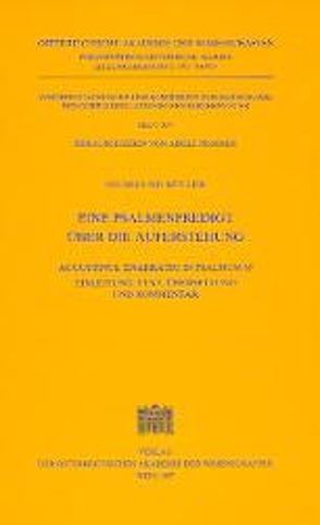 Eine Psalmenpredigt über die Auferstehung von Müller,  Hildegund