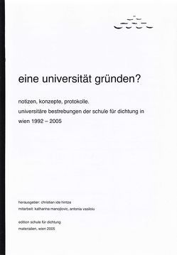 eine universität gründen? von Hintze,  Christian I, Manojlovic,  Katharina, Vasiloiu,  Antonia