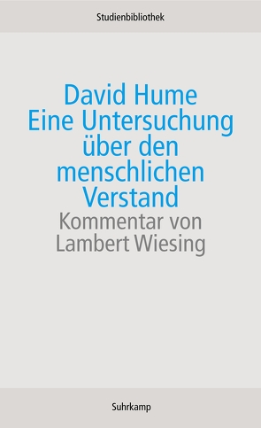 Eine Untersuchung über den menschlichen Verstand von Hume,  David, Richter,  Raoul, Wiesing,  Lambert