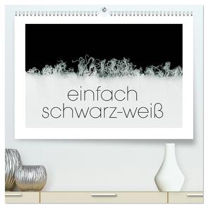 einfach schwarz-weiß (hochwertiger Premium Wandkalender 2024 DIN A2 quer), Kunstdruck in Hochglanz