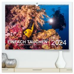 Einfach Tauchen – Wunderbare Tauchplätze und Korallenriffe (hochwertiger Premium Wandkalender 2024 DIN A2 quer), Kunstdruck in Hochglanz von Hubo - feel4nature,  Christian