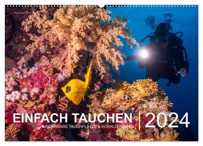 Einfach Tauchen – Wunderbare Tauchplätze und Korallenriffe (Wandkalender 2024 DIN A2 quer), CALVENDO Monatskalender von Hubo - feel4nature,  Christian