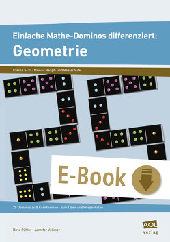 Einfache Mathe-Dominos differenziert: Geometrie von Pöhler,  Birte, Vollmer,  Jennifer