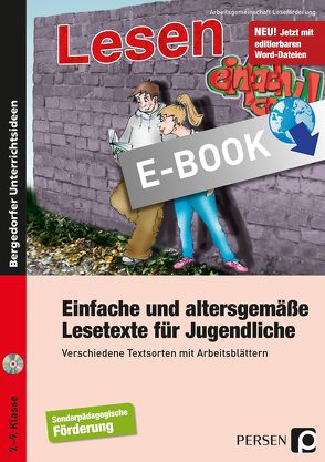 Einfache u. altersgemäße Lesetexte für Jugendliche von Leseförderung,  Arbeitsgemeinschaft