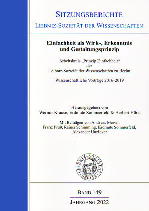 Einfachheit als Wirk-, Erkenntnis- und Gestaltungsprinzip von Hörz,  Herbert, Krause,  Werner, Sommerfeld,  Erdmute