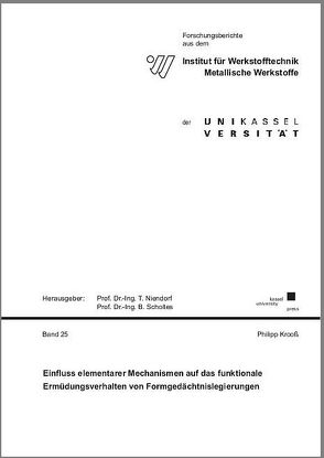 Einfluss elementarer Mechanismen auf das funktionale Ermüdungsverhalten von Formgedächtnislegierungen von Krooß,  Philipp