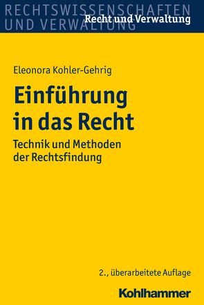 Einführung in das Recht von Kohler-Gehrig,  Eleonora