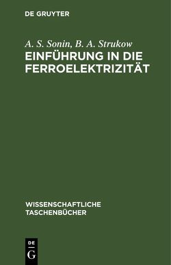 Einführung ın die Ferroelektrizität von Sonin,  A. S., Strukow,  B. A.