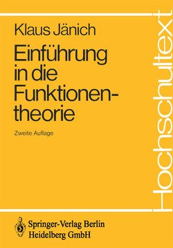 Einführung in die Funktionentheorie von Jänich,  K.