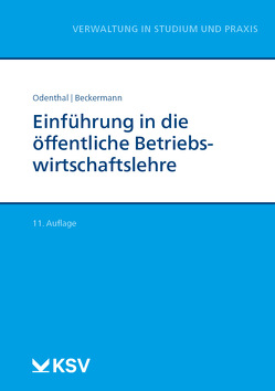 Einführung in die öffentliche Betriebswirtschaftslehre von Beckermann,  Birgit, Odenthal,  Franz W