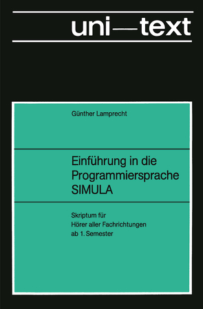 Einführung in die Programmiersprache SIMULA von Lamprecht,  Günther