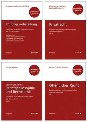 PAKET: Prüfungsvorbereitung + Einführung in die Rechtswissenschaften und ihre Methoden: Tl. I + Tl. II + Tl. III von Maier,  Eva-Maria, Perthold-Stoitzner,  Bettina, Wendehorst,  Christiane, Zöchling-Jud,  Brigitta