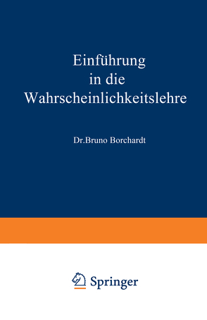 Einführung in die Wahrscheinlichkeitslehre von Borchardt,  Bruno