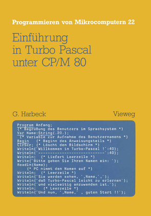 Einführung in Turbo Pascal unter CP/M 80 von Harbeck,  Gerd