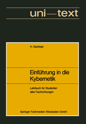 Einführung in die Kybernetik von Sachsse,  Hans