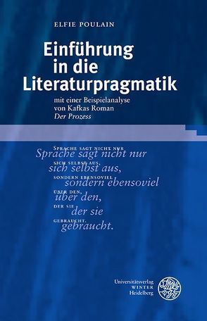 Einführung in die Literaturpragmatik von Poulain,  Elfie