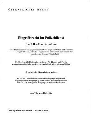 Eingriffsrecht im Polizeidienst, Band 2 – Hauptstudium von Osterlitz,  Thomas