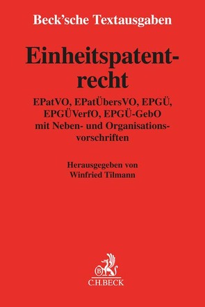 Einheitspatentrecht von Tilmann,  Winfried