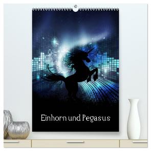 Einhorn und Pegasus (hochwertiger Premium Wandkalender 2024 DIN A2 hoch), Kunstdruck in Hochglanz von Gatterwe,  Simone