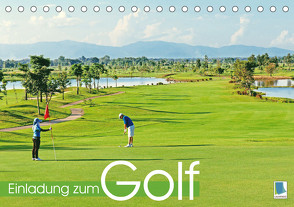 Einladung zum Golf (Tischkalender 2023 DIN A5 quer) von CALVENDO