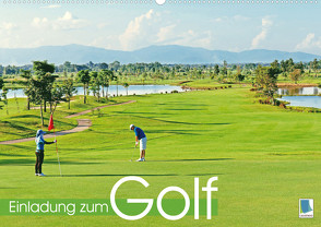 Einladung zum Golf (Wandkalender 2023 DIN A2 quer) von CALVENDO