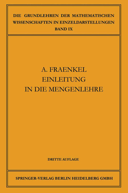 Einleitung in die Mengenlehre von Fraenkel,  Abraham Adolf