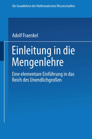 Einleitung in die Mengenlehre von Fraenkel,  Adolf