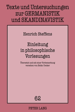 Einleitung in philosophische Vorlesungen von Uecker,  Heiko