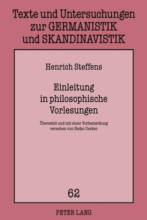 Einleitung in philosophische Vorlesungen von Uecker,  Heiko