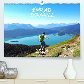 Einrad Downhill (Premium, hochwertiger DIN A2 Wandkalender 2023, Kunstdruck in Hochglanz) von Miriam Schwarzfischer,  Fotografin