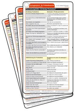Einsatzkarten Portugiesisch für Polizeibeamte von Seilheimer,  Andrea