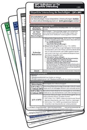 Einsatzkarten StPO – Körperliche Untersuchung von Hartmann-Wergen,  Tanja