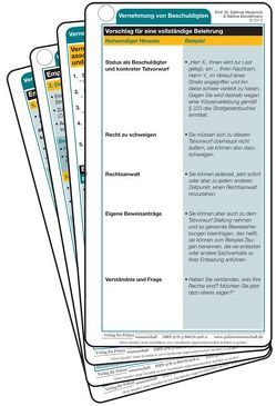 Einsatzkarten „Vernehmung von Beschuldigten“ von Donzelmann,  Nadine, Heubrock,  Dietmar