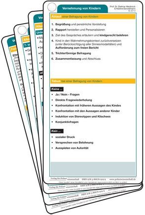 Einsatzkarten „Vernehmung von Kindern“ von Donzelmann,  Nadine, Heubrock,  Dietmar