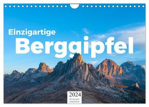 Einzigartige Berggipfel (Wandkalender 2024 DIN A4 quer), CALVENDO Monatskalender von Lederer,  Benjamin