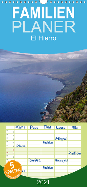 El Hierro – Familienplaner hoch (Wandkalender 2021 , 21 cm x 45 cm, hoch) von Reschke,  Uwe