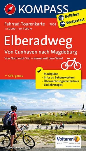 KOMPASS Fahrrad-Tourenkarte Elberadweg, Von Cuxhaven nach Magdeburg, 1:50000 von KOMPASS-Karten GmbH