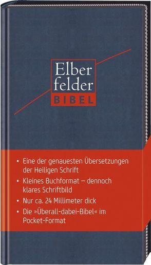 Elberfelder Bibel – Pocket Edition Kunstleder mit Reißverschluss