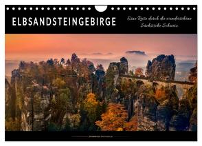 Elbsandsteingebirge – eine Reise durch die wunderschöne Sächsische Schweiz (Wandkalender 2024 DIN A4 quer), CALVENDO Monatskalender von Roder,  Peter