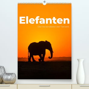 Elefanten – Die Herzeroberer der Tierwelt. (Premium, hochwertiger DIN A2 Wandkalender 2023, Kunstdruck in Hochglanz) von SF