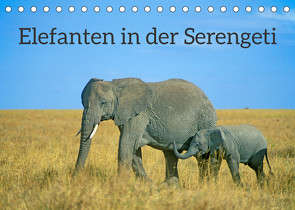 Elefanten in der Serengeti (Tischkalender 2022 DIN A5 quer) von Kuttig,  Siegfried