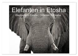 Elefanten in Etosha (Wandkalender 2024 DIN A2 quer), CALVENDO Monatskalender von van der Wiel,  Irma