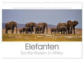 Elefanten – Sanfte Riesen in Afrika (Wandkalender 2024 DIN A2 quer), CALVENDO Monatskalender von Tewes,  Rainer