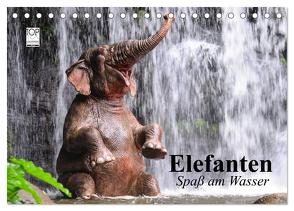 Elefanten. Spaß am Wasser (Tischkalender 2024 DIN A5 quer), CALVENDO Monatskalender von Stanzer,  Elisabeth