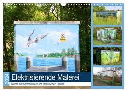 Elektrisierende Malerei 2024. Kunst auf Stromkästen im öffentlichen Raum (Wandkalender 2024 DIN A3 quer), CALVENDO Monatskalender von Lehmann,  Steffani