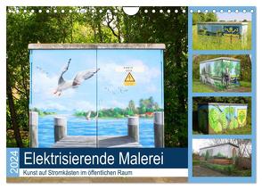 Elektrisierende Malerei 2024. Kunst auf Stromkästen im öffentlichen Raum (Wandkalender 2024 DIN A4 quer), CALVENDO Monatskalender von Lehmann,  Steffani