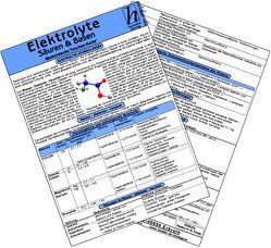 Elektrolyte, Säuren & Basen – Medizinische Taschen-Karte von Hawelka Verlag,  Hawelka, K.N. Kneip,  Nadine