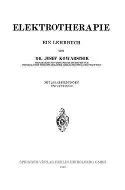 Elektrotherapie von Kowarschik,  Josef