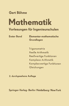 Elementar-mathematische Grundlagen von Böhme,  Gert